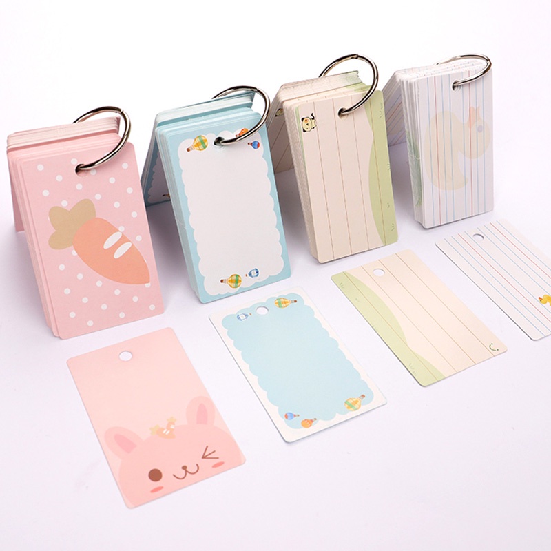 Set 50 tấm thẻ ghi chú kèm vòng nhẫn tiện dụng