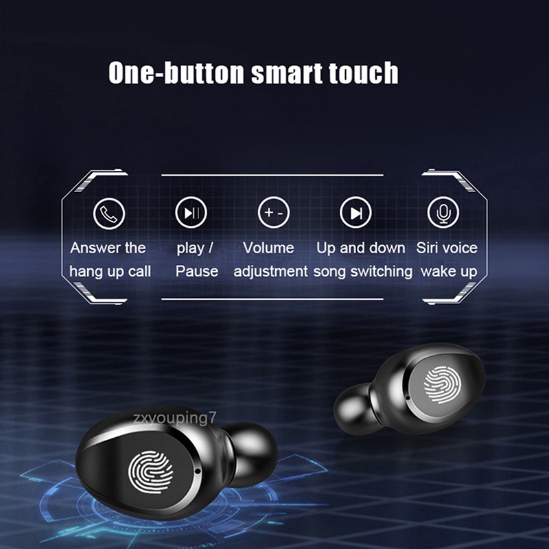 tai nghe bluetooth F9 TWS 5.0 ko dây cảm ứng chống nước , ồn tích hợp sạc dự phòng 2500mAhtáo/Android/xiaomi/OPPO