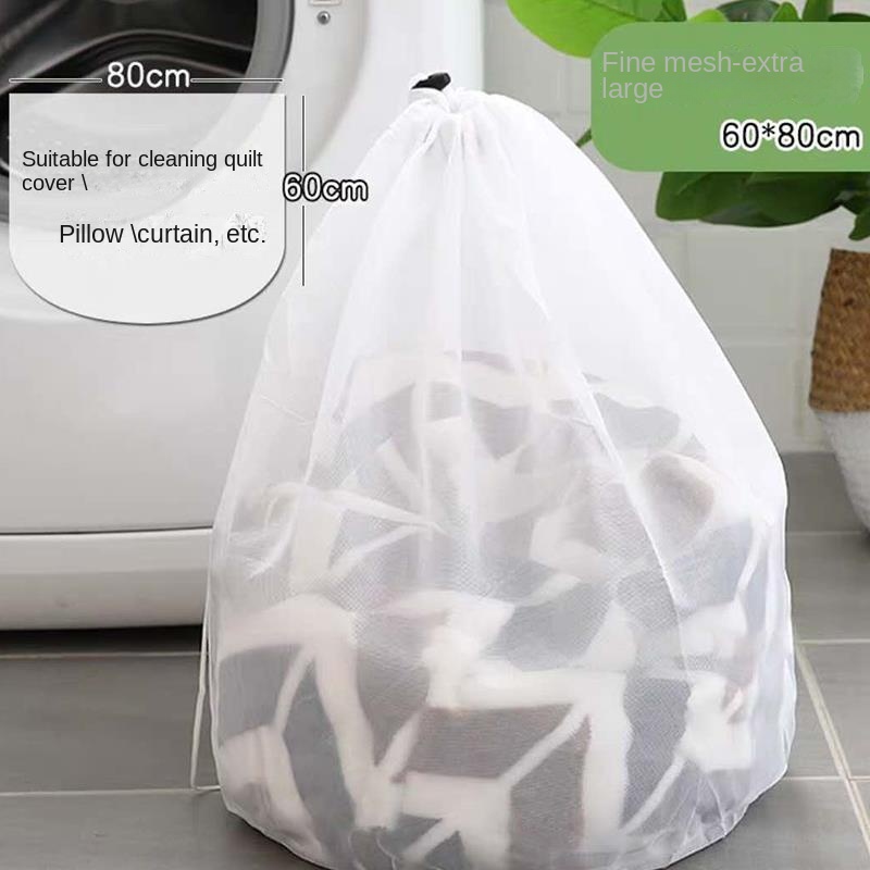 Túi Lưới Dây Rút Polyester Dày Dặn Đựng Đồ Giặt Tiện Dụng