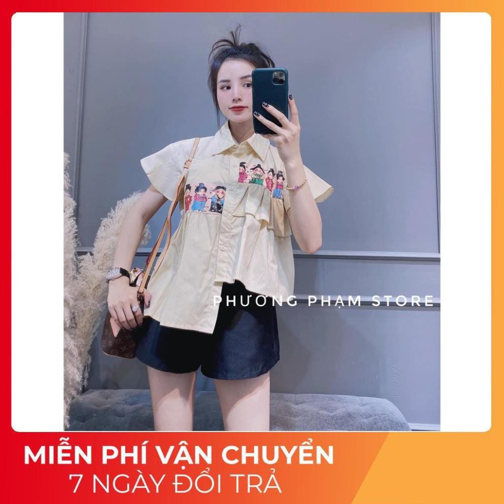 [ 𝐅𝐑𝐄𝐄 𝐒𝐇𝐈𝐏 ] Set Áo Hoạt Hình Mix Quần Đùi