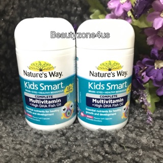 Vitamin tổng hợp và dầu cá cho bé - Nature's Way Kids Smart Complete Multi Vitamin & Fish Oil 50 v