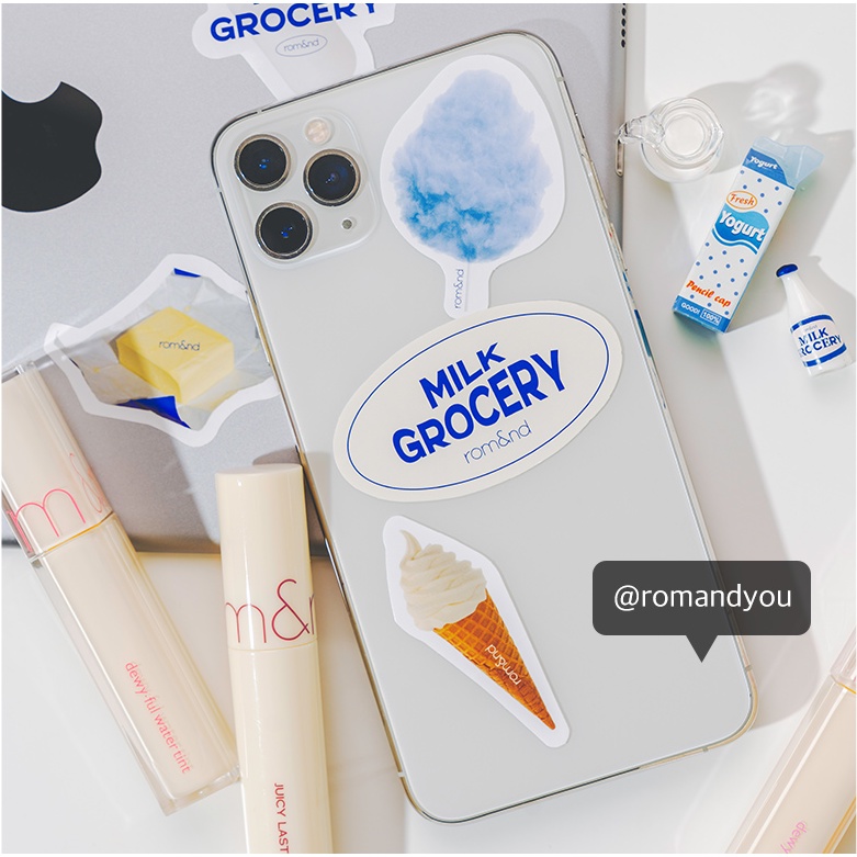 [Rom&amp;nd] [Milk Grocery] Son tint bóng, siêu lì cho đôi môi căng mọng Hàn Quốc Romand Dewyful Water Tint 5g
