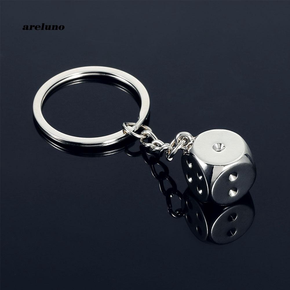 AE ♥ Dice Keyclasp Thời trang Cờ bạc Keyclasp Ring Bag Mặt dây chuyền Phụ kiện trang trí xe hơi