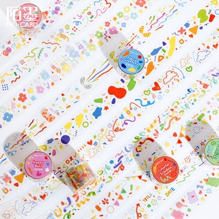 Cuộn băng dính giấy washi họa tiết viễn tưởng thích hợp trang trí sổ nhật ký DIY