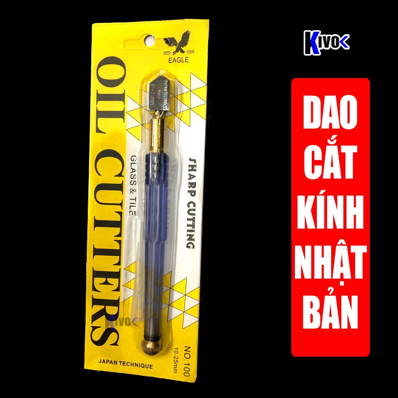 Dao Cắt Kính / Thủy Tinh / Nhôm NHẬT BẢN Oil Cutters 10-25mm Cao Cấp - Bút Cắt Kiếng Màu Đồng Tay Cầm Kim Loại - Bền Sắc