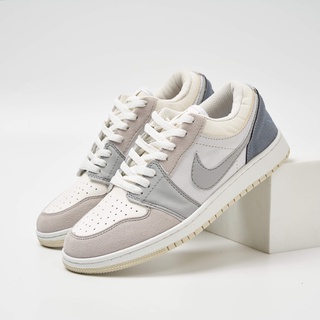 Giày jordan cổ thấp nam nữ, giày nike_jordan paris jd xám trắng hàng đẹp full box