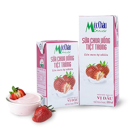 2 Hộp 180ml Sữa Tươi Tiệt Trùng Mộc Châu