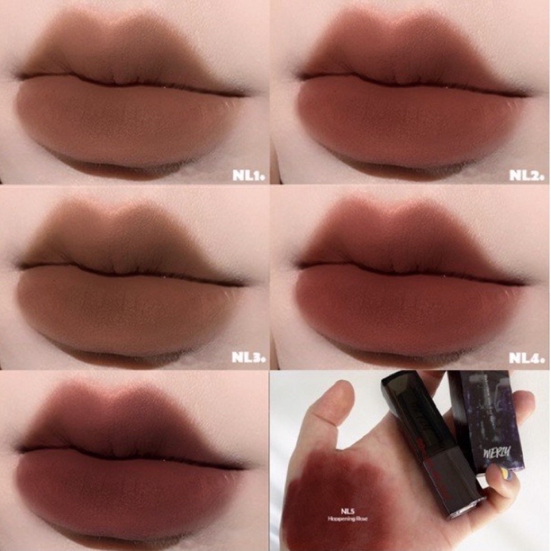 Son Kem Lì Merzy Noir Velvet Tint 4g + Son Thỏi Merzy Noir Lipstick 3.3g