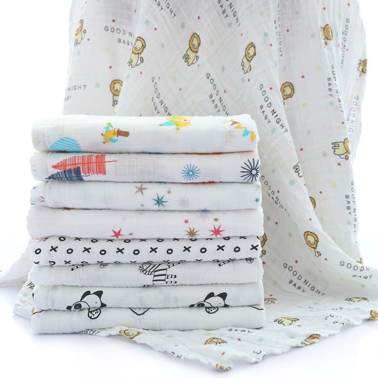 Khăn đa năng cho bé Muslin Swaddles 120x120cm 100% organic cotton