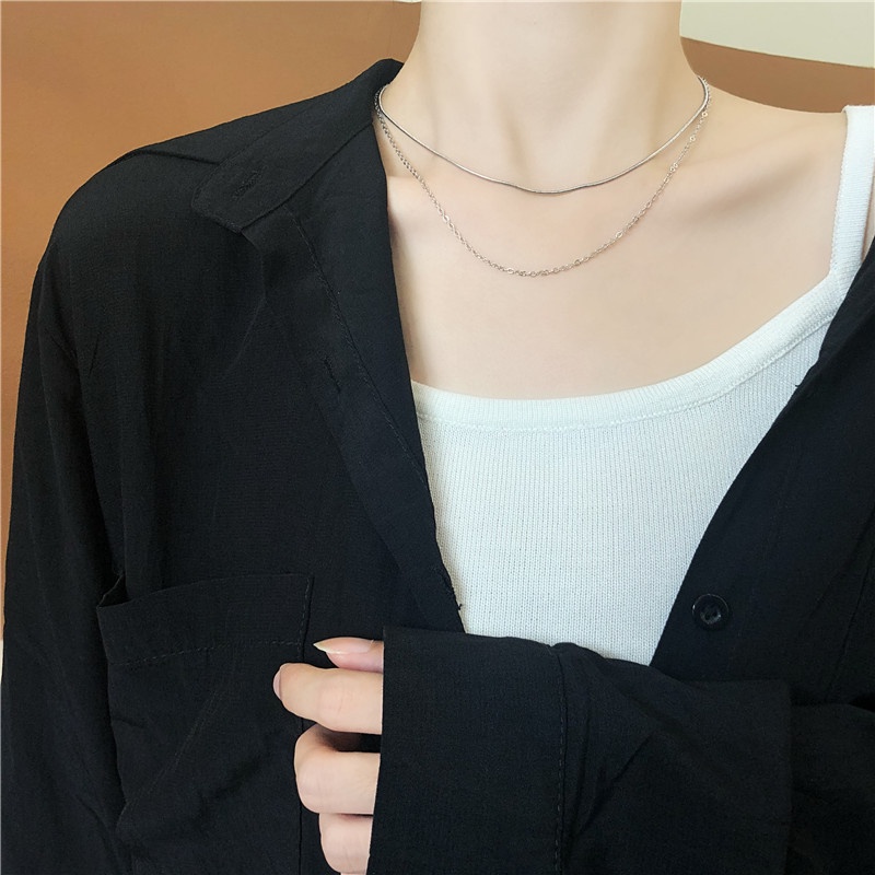 Vòng cổ hai lớp thiết kế đơn giản ngọt ngào cho nữ