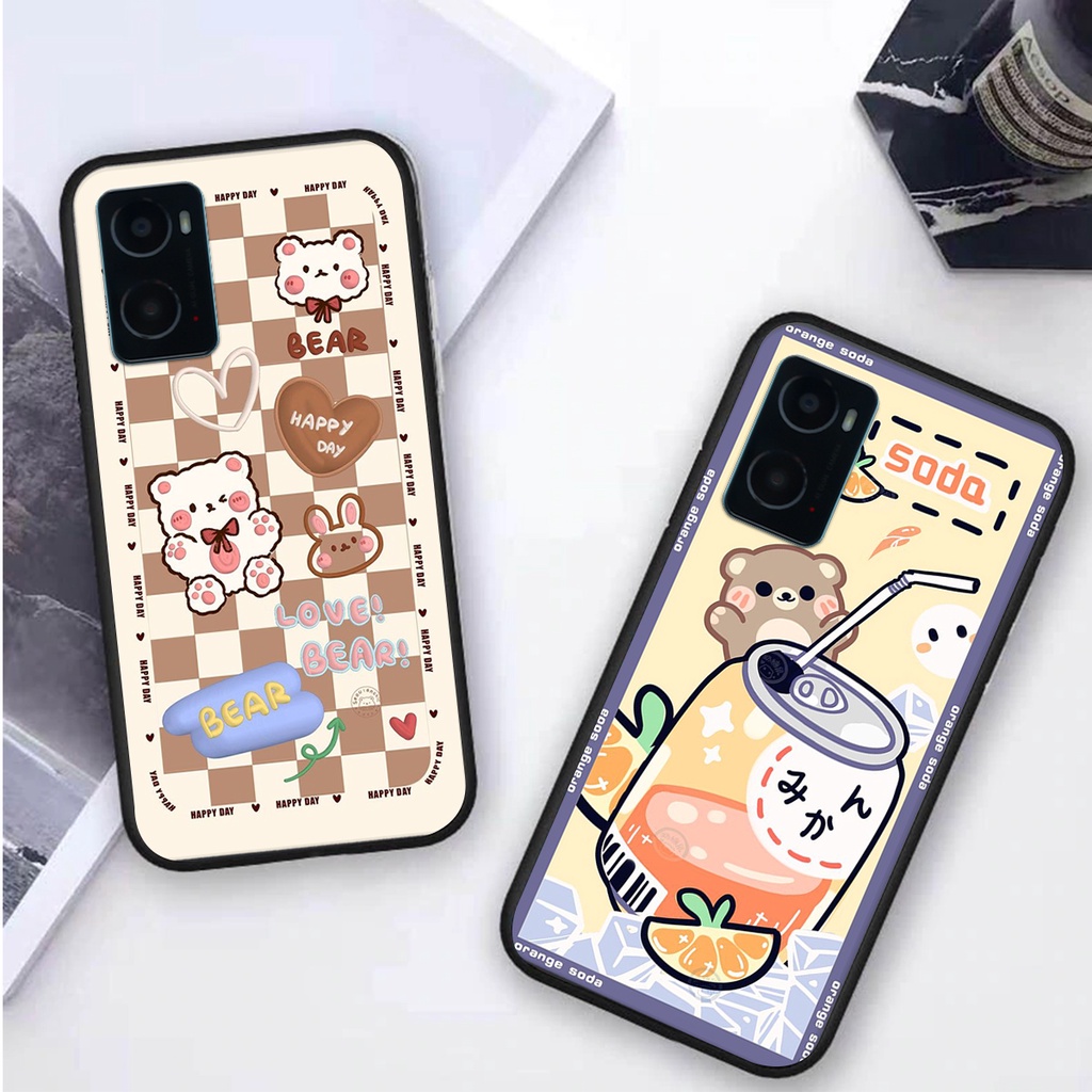 Ốp lưng Oppo A36 / A76 in hình 3D GẤU cute be@r, soda, happy day cực hot ,thời thượng