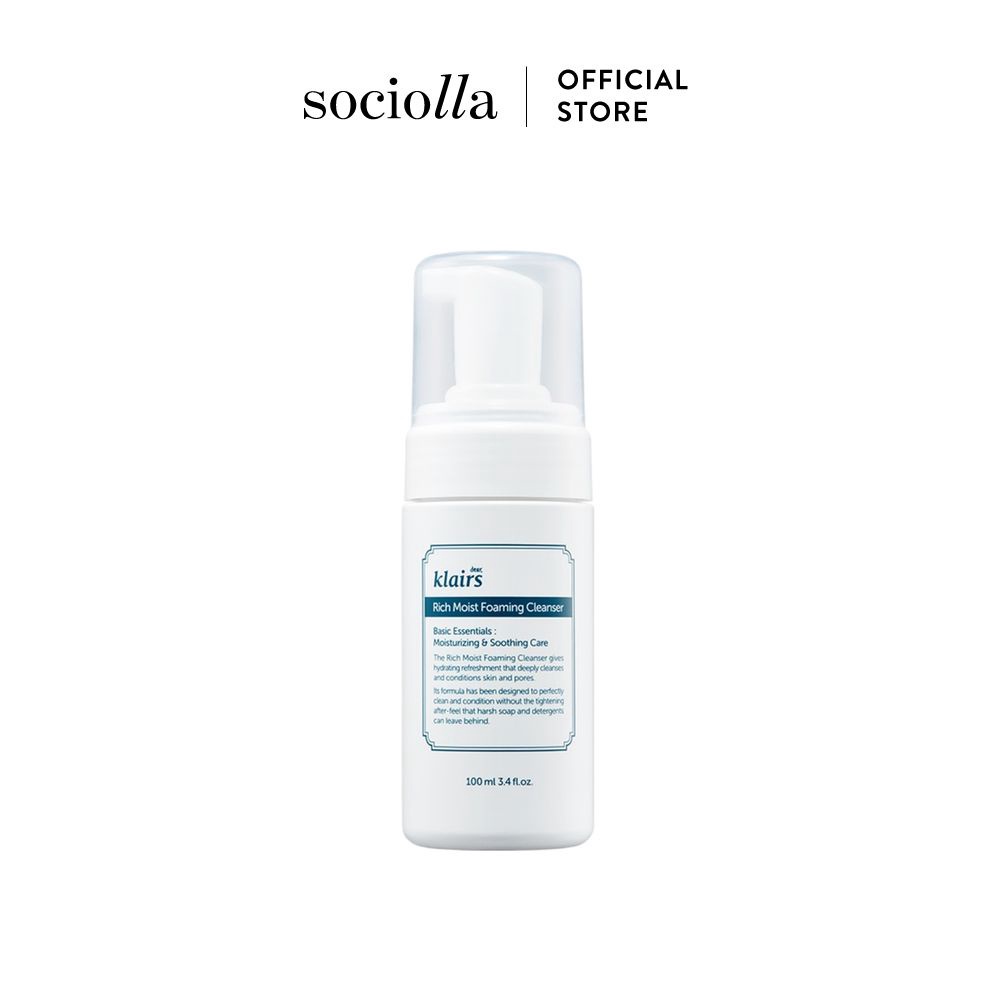 Sữa Rửa Mặt Tạo Bọt Dear Klairs Rich Moist Foaming Cleanser 100 ml