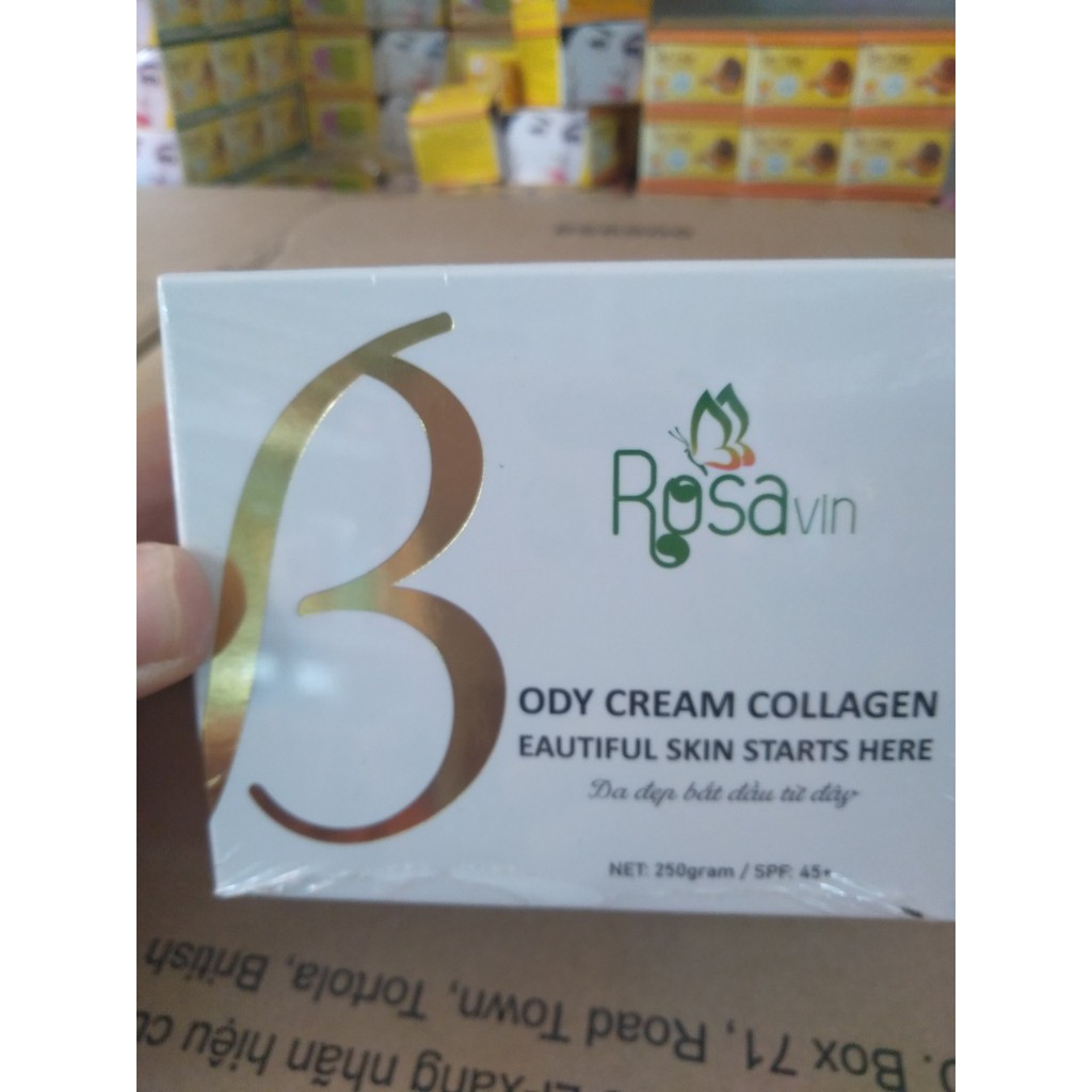 Kem Mềm Dưỡng Trắng Da Toàn Thân Kén Tằm Collagen RosaVin