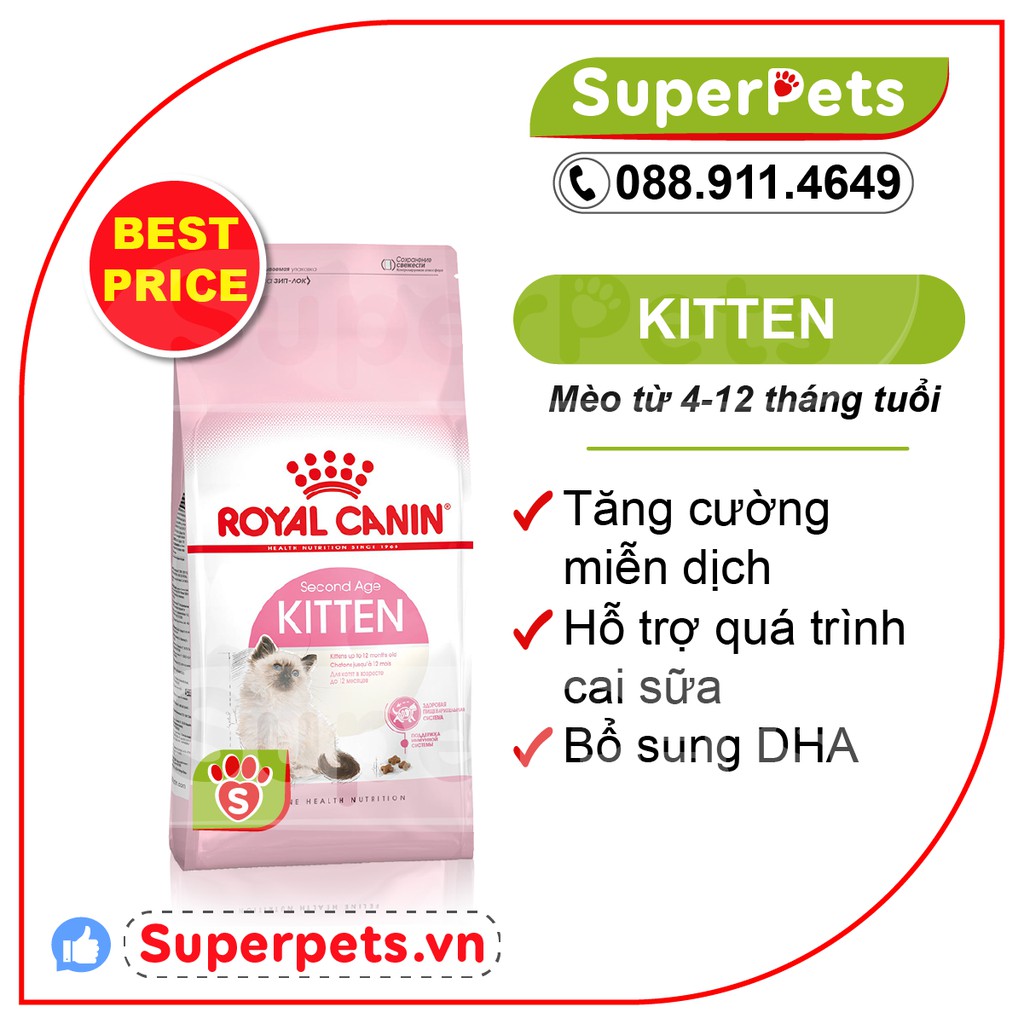 [ NOWSHIP ] KITTEN chiết 1kg Hạt Khô Cho Mèo Con Royal Canin Chất Lượng