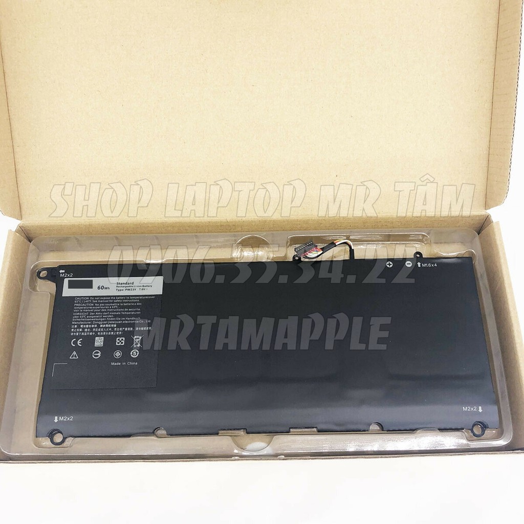 Pin Laptop DELL XPS 13 9360 60WH (ZIN) - 6 CELL - XPS 13 9360, PW23Y, 0PW23Y, TP1GT, RNP72, 0RNP72