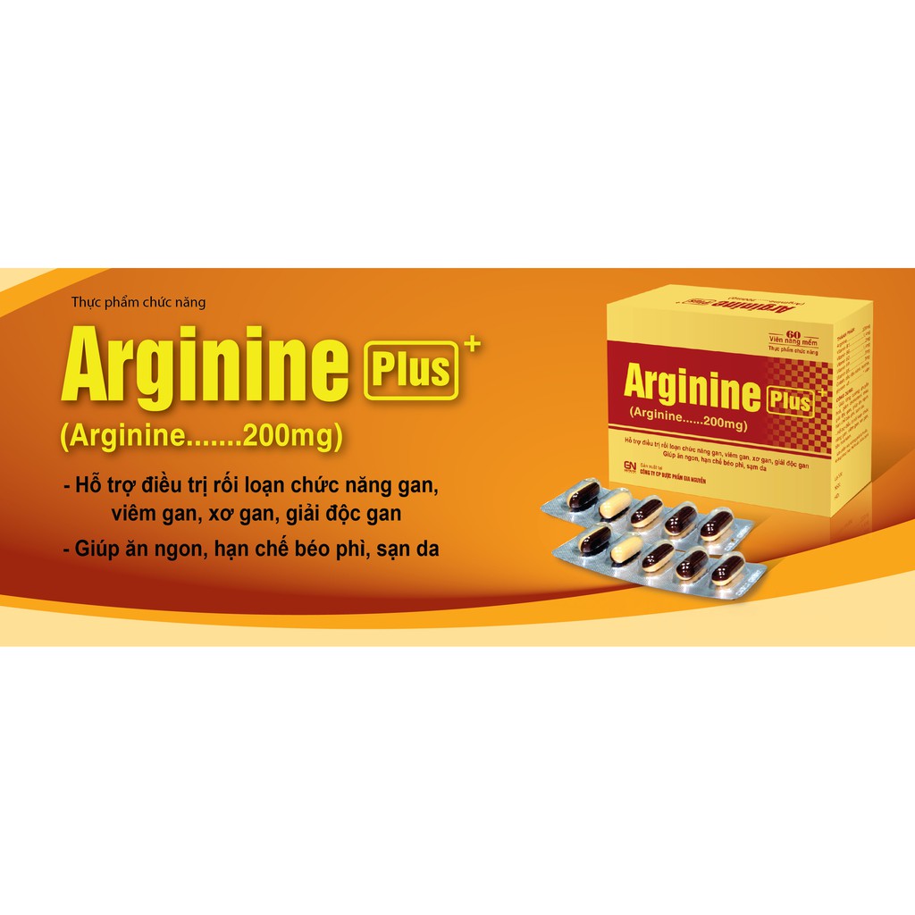 ARGININE PLUS [Hộp 60/100 viên] - Viên uống tăng cường chức năng gan, giảm cholesterol máu [arginin]