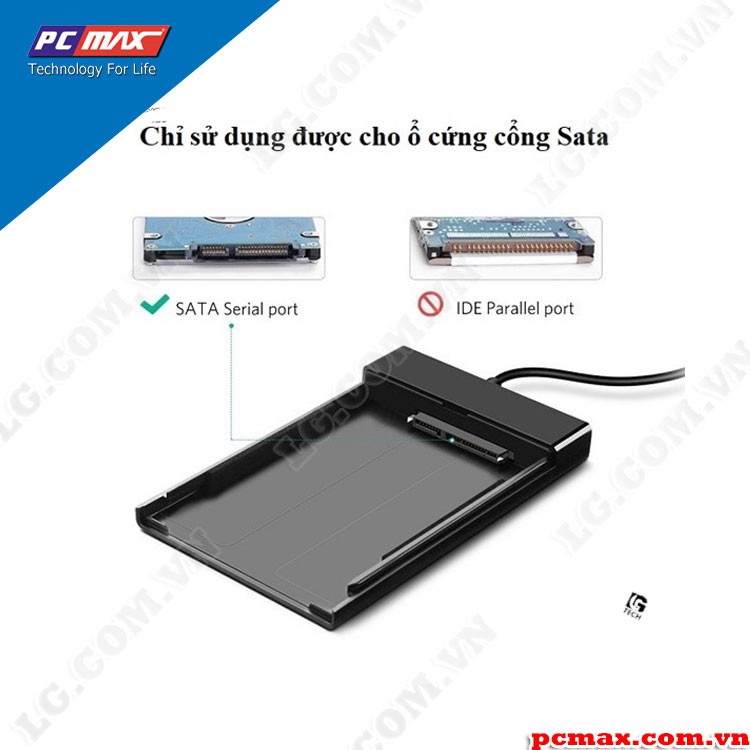 SSD BOX 2.5 &quot; USB C 3.1 to SATA III 6Gbps Ugreen 50743 30848 - Hàng chính hãng