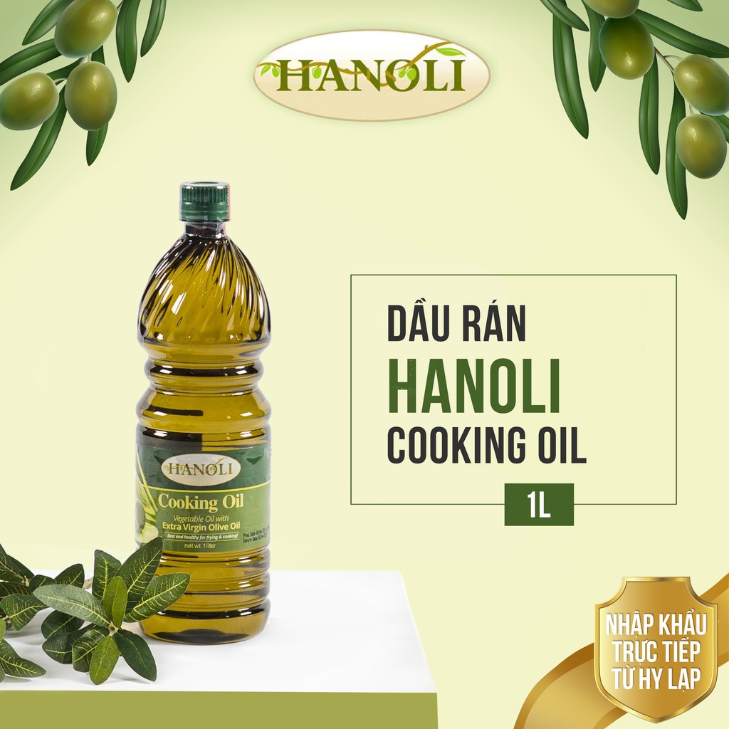 Dầu oliu nấu ăn HANOLI Cooking Oil dung tích 1 Lít, 3 Lít, 5 Lít