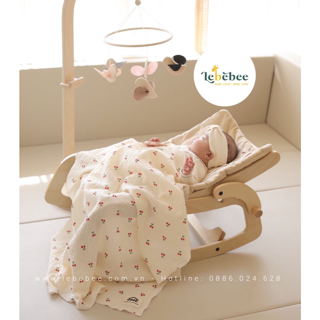 OME- Bộ chăn gối mỏng kèm lót đầu viền ren 2 lớp