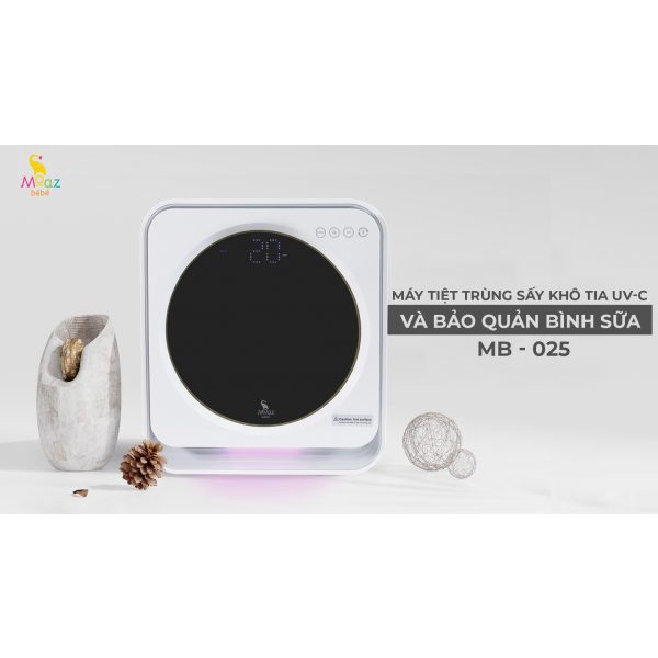 Máy tiệt trùng sấy khô tia UV-C và bảo quản bình sữa MoazBéBé MB-025