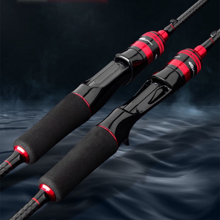 Cần câu lure máy ngang và máy đứng carbon RollFish đầu bu chống xoắn RF-1