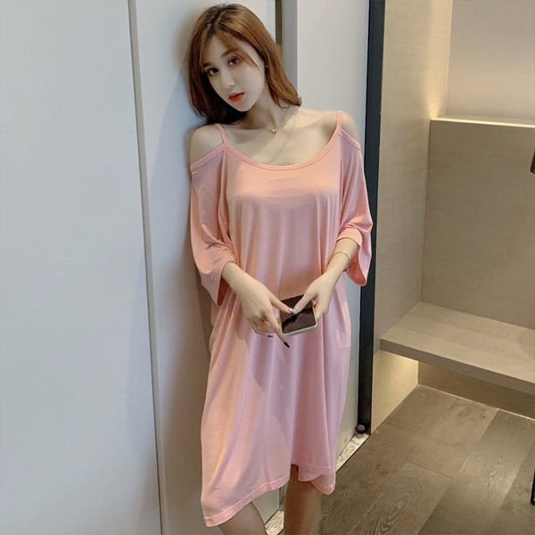 Đầm Ngủ Hai Dây Dáng Rộng Cỡ Lớn Thoải Mái Cho Mẹ Bầu