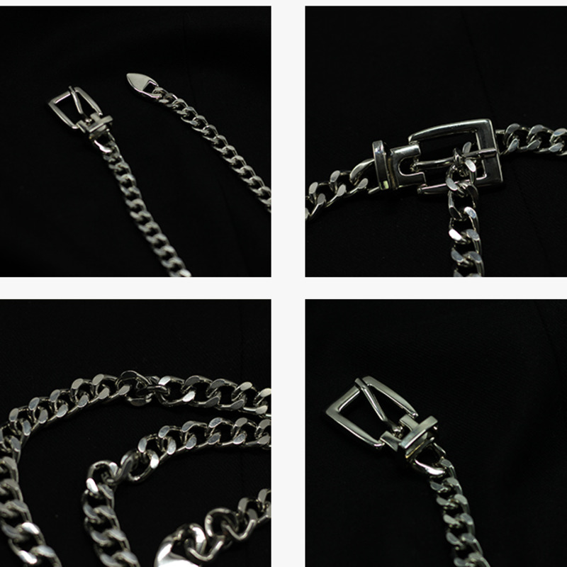 Thắt lưng chuỗi xích kim loại titan thép phong cách hiphop nam nữ 23601