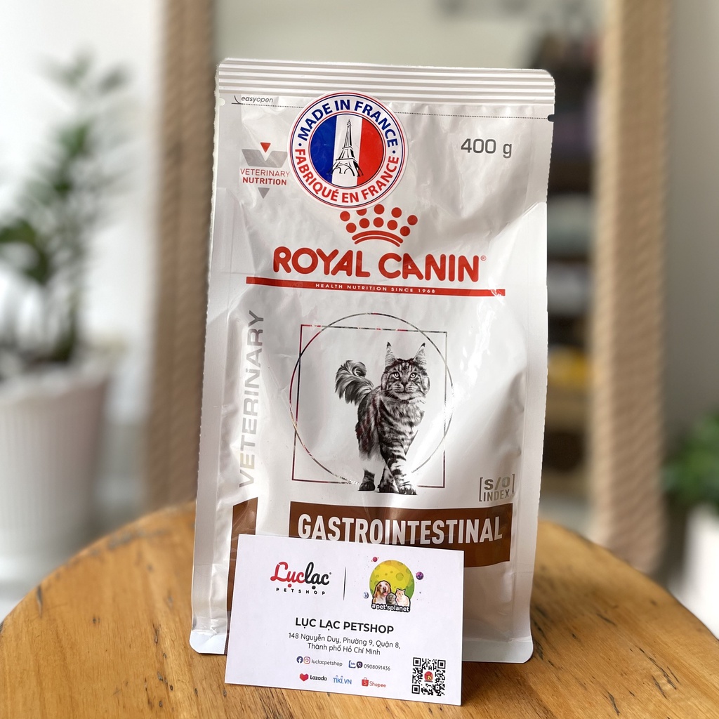 Hạt Royal Canin Gastro Intestinal Feline hỗ trợ Tiêu hóa &amp; đường ruột cho mèo - Túi 400g chính hãng