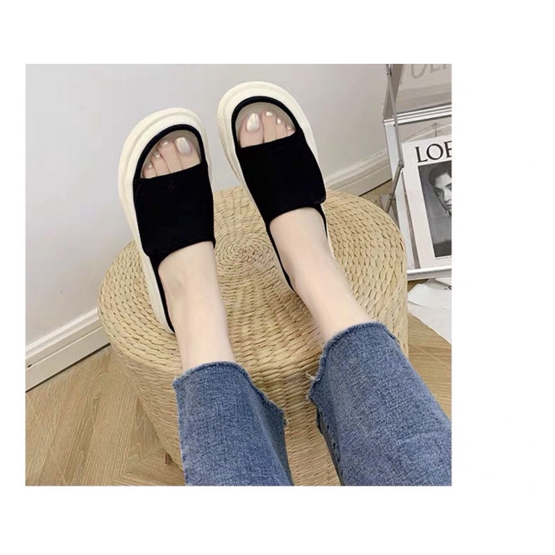 Dép bản ngang quai dán mẫu mới đế bánh mì siêu hót, siêu êm chân