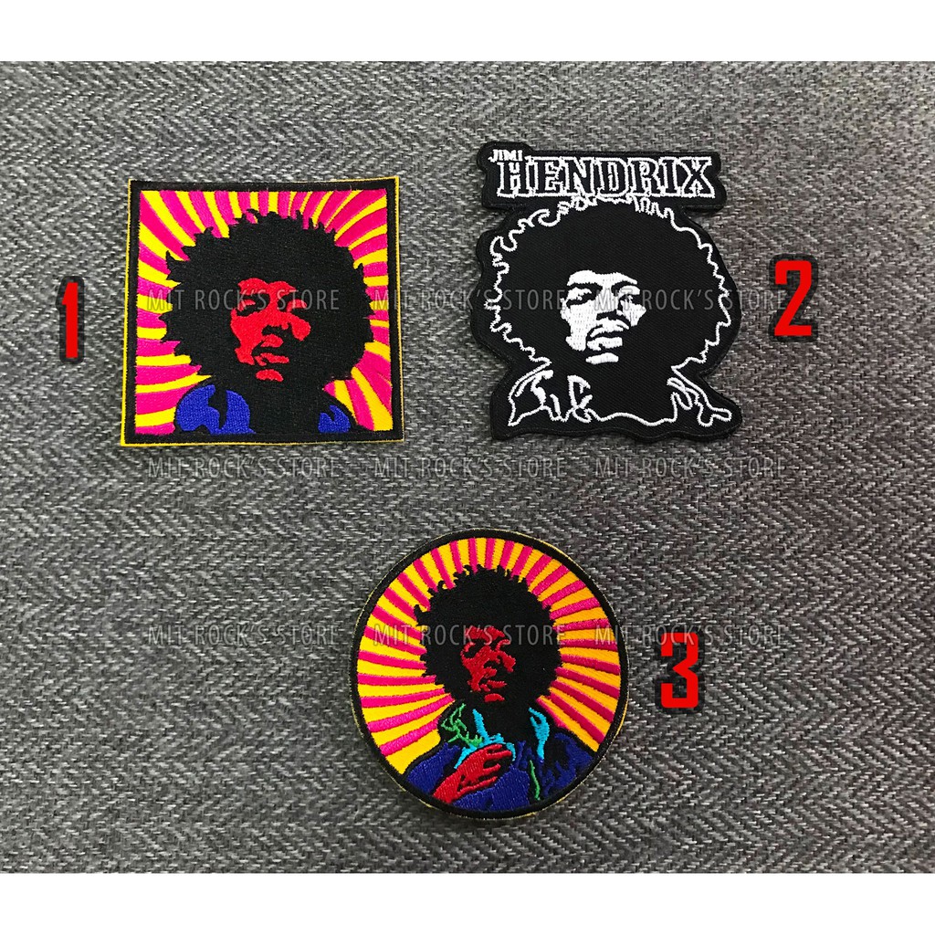 Patch Jimi Hendrix - Hình ủi lên Quần, áo, ba lô, túi, nón…Hàng Thái Lan, đường chỉ may dày, xịn và đẹp.
