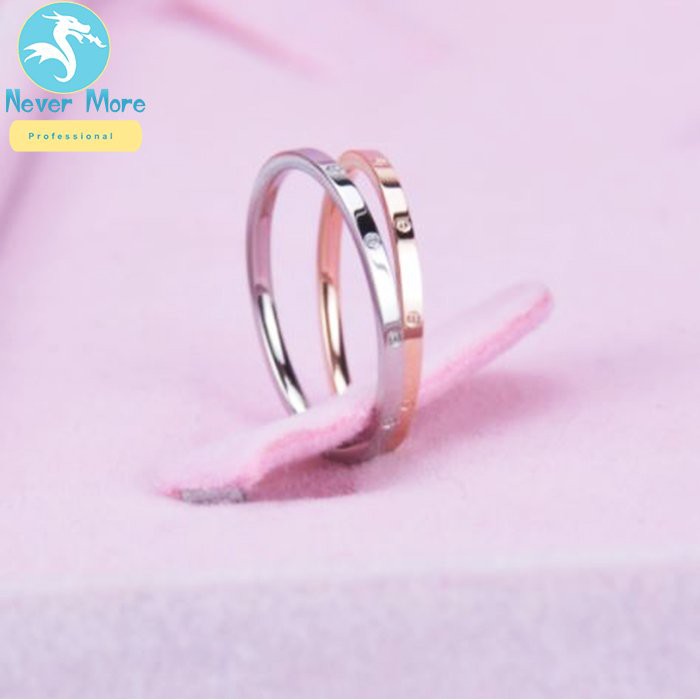 Nhẫn titan Car tier siêu nhí 1mm đẹp, bền màu, chuẩn thời trang - Tặng hộp đựng xinh xắn