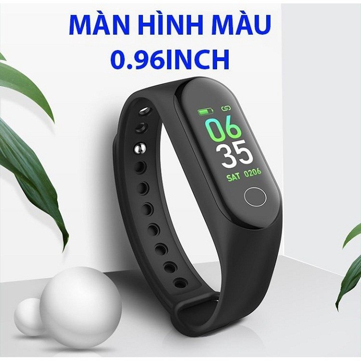 Vòng Đeo Tay Thông Minh M3 , Đo Nhịp Tim, Đo Huyết Áp, Theo Dõi Vận Động