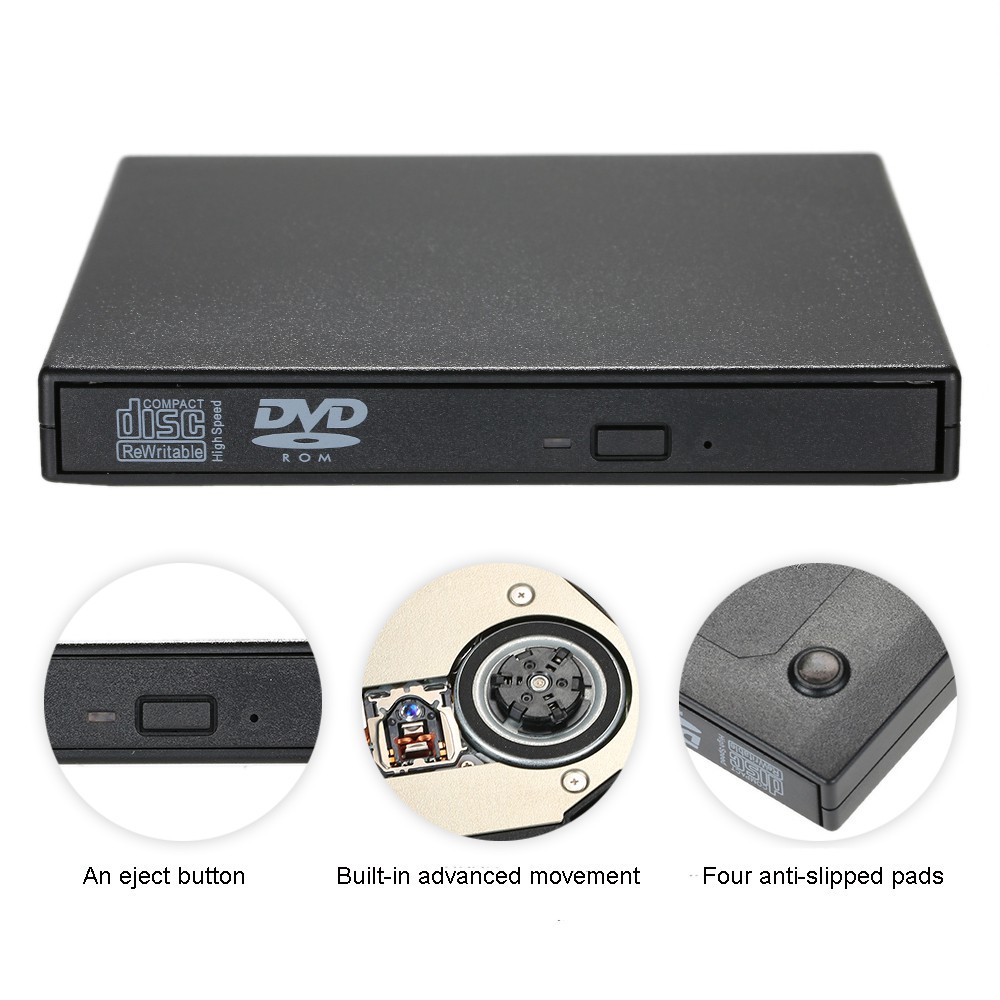 Ổ đĩa quang CD-RW / CD-R CD gắn ngoài kết nối USB 2.0