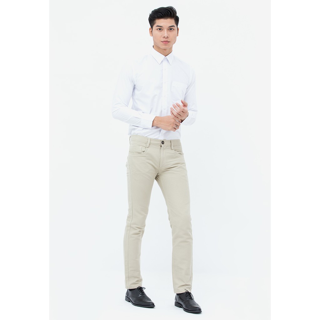 [Mã FAMALLT5 giảm 15% đơn 150K] Áo sơ mi màu dài tay slimfit 345 Vĩnh Tiến CL5047-1 trắng