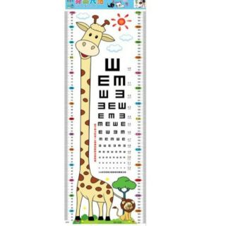 Decal thước đo chiều cao dán tường cho bé