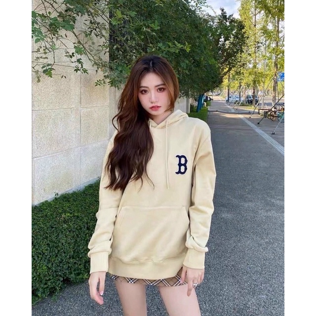 Áo hoodie nỉ chui có mũ Boston