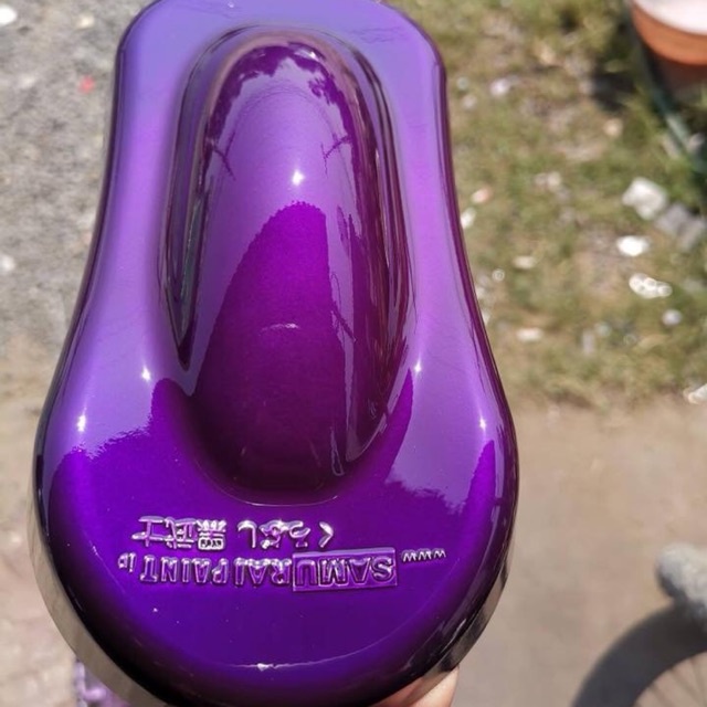 Sơn Xịt Samurai Màu Tím Đậm - Mã UCY9014 + TCY9014 Hệ Thông 2 Lớp Màu Yamaha