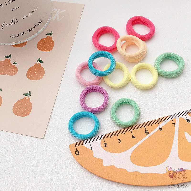 Dây Buộc Tóc Co Giãn Tốt Nhiều Màu Sắc Phong Cách Hàn Quốc Cho Bé Gái