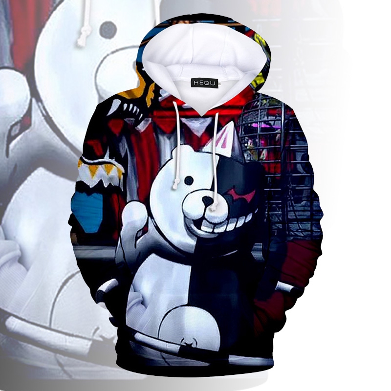 Áo hoodie tay dài in hình Monokuma Anime 3D | BigBuy360 - bigbuy360.vn