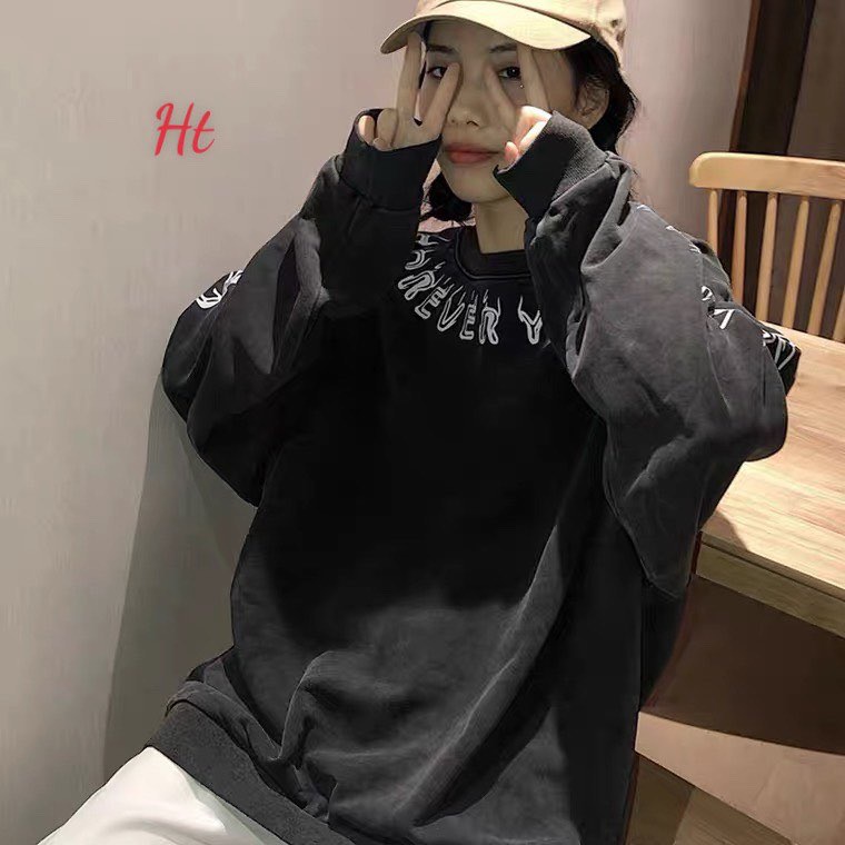 Áo sweater nỉ cổ tròn chữ khói HTH0921 | BigBuy360 - bigbuy360.vn