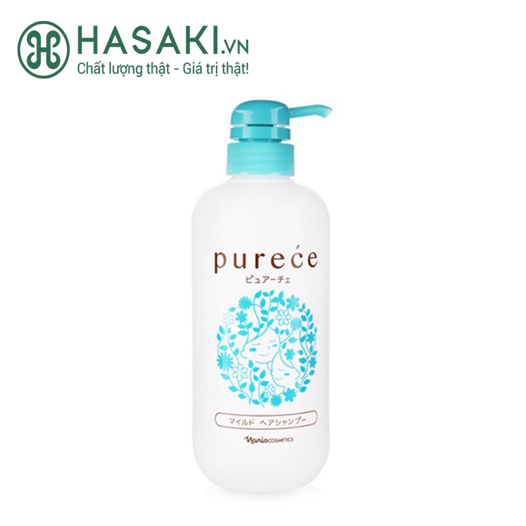 Dầu Gội Naris Thảo Mộc Dịu Nhẹ Cho Mọi Loại Tóc Purece Mild Hair Shampoo LS 550ml