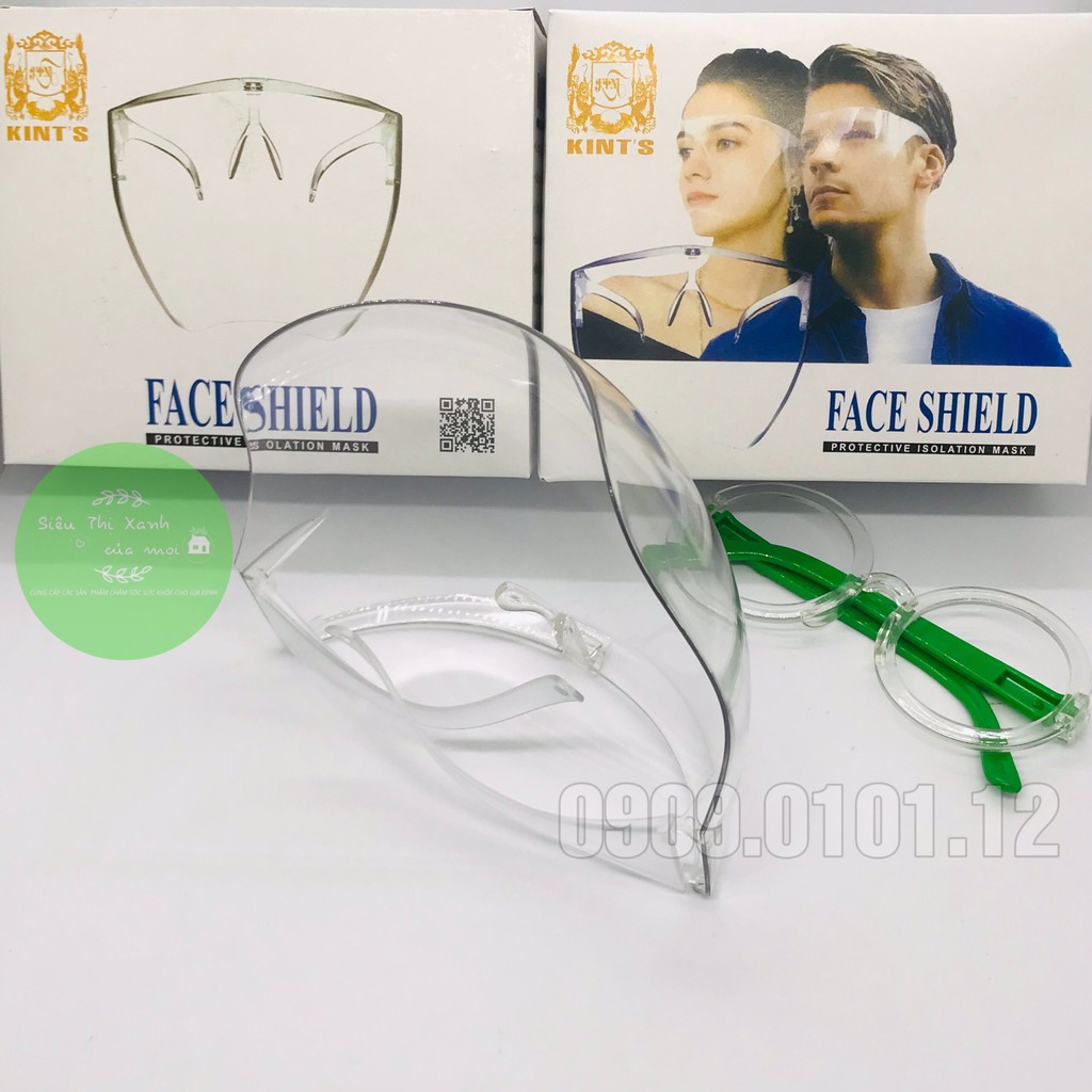 Kính bảo hộ chống giọt bắn thương hiệu Kint's chính hãng, tấm chắn face shield chống dịch đạt chuẩn bộ y tế