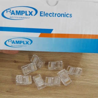 Hạt mạng (Đầu bấm dây mạng) RJ45 chuẩn Cat 5e, Cat 6 AMP/KINGMASTER (chính hãng)