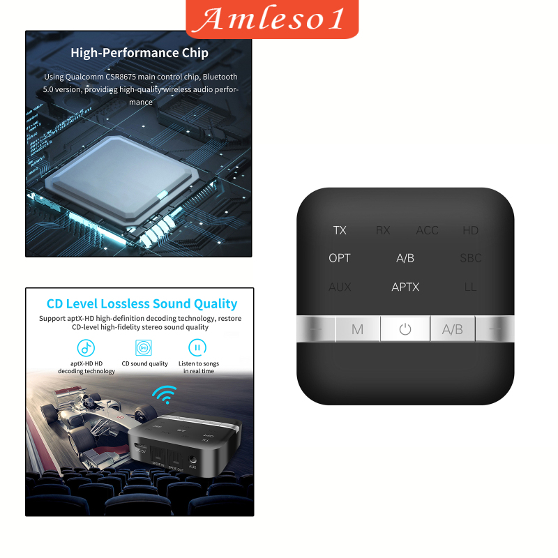 Bộ Chuyển Đổi Âm Thanh Bluetooth 5.0 Amleso1 | BigBuy360 - bigbuy360.vn