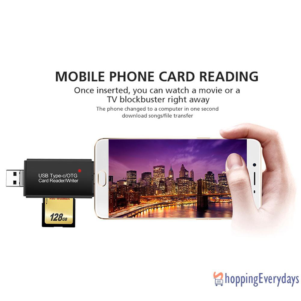 Đầu Đọc Thẻ Nhớ Micro Usb Otg 3 Trong 1 Tiện Dụng | BigBuy360 - bigbuy360.vn