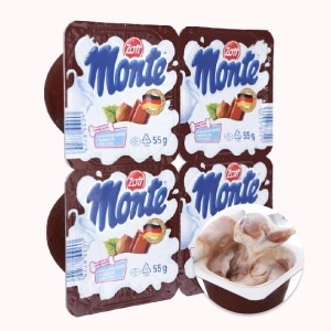 Lốc 4 hộp váng sữa Monte socola 55g