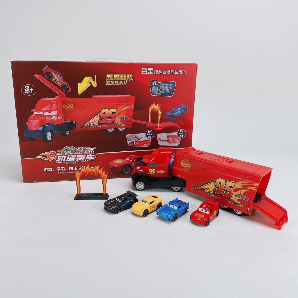 Hộp xe ô tô tải Mcqueen chở ô tô bằng sắt 932