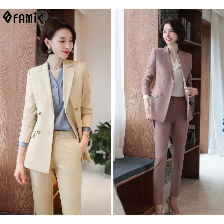 Vest Nữ Hàn Quốc ❤️𝑭𝑹𝑬𝑬𝑺𝑯𝑰𝑷❤️ Giảm 5K khi nhập mã [ AO BLAZER ] Bộ Vest Nữ Hàn Quốc Cao Cấp Gồm Áo Và Quần Dài | BigBuy360 - bigbuy360.vn