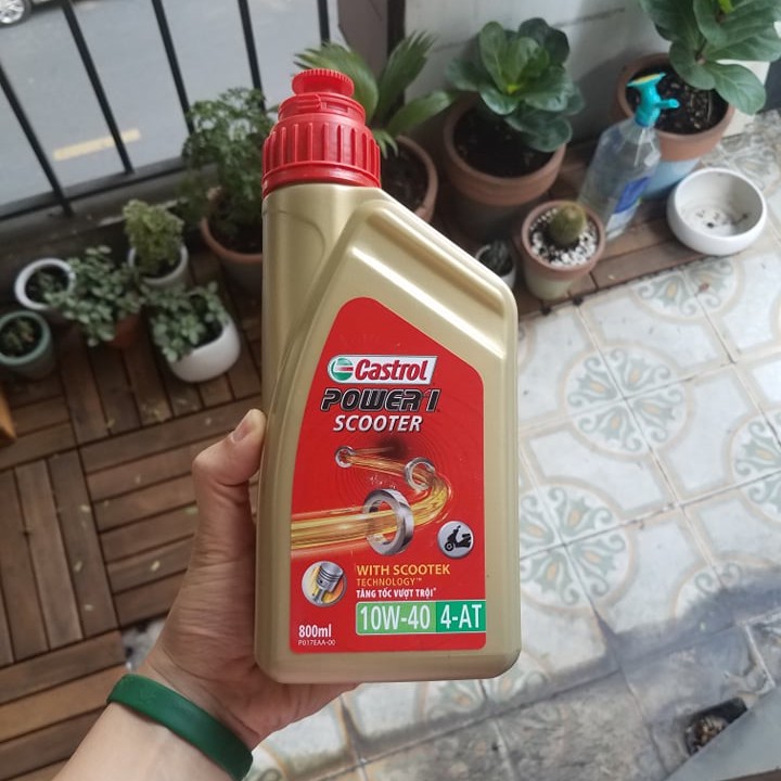 Dầu nhớt xe ga Castrol Power 1 Scooter 10w40 1 Lít và 0.8 L