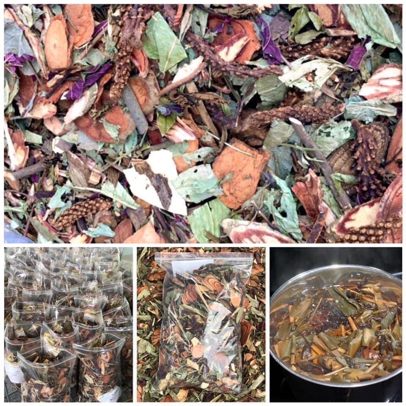 (tăng xông vùng kín khi mua 2) Lá xông tắm dao đỏ ,lá tắm người dao đỏ sau sinh cho mẹ